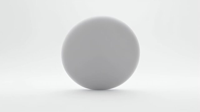 Minimalist Gray Sphere, Abstract Geometric Shape, Clean Studio Background, 3D Render