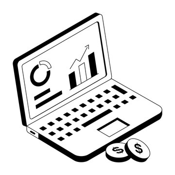 An isometric style illustration showing project analytics