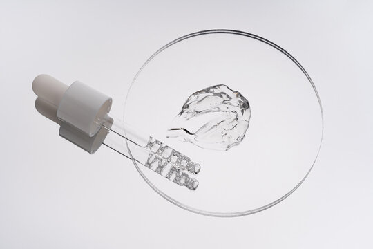 Transparent gel texture with dropper