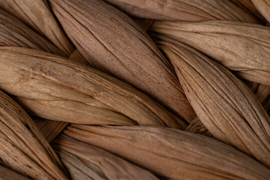 Close-up of water hyacinth basket weave texture