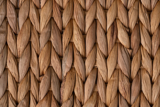 Water hyacinth basket weave with wicker texture