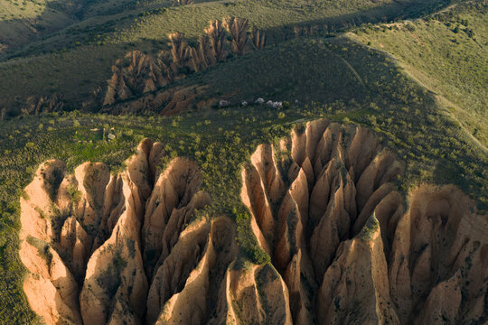 Eroded formations in Mingo Negro Badlands