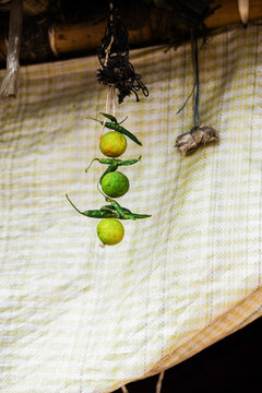 Lemon and chili string to ward off evil in India