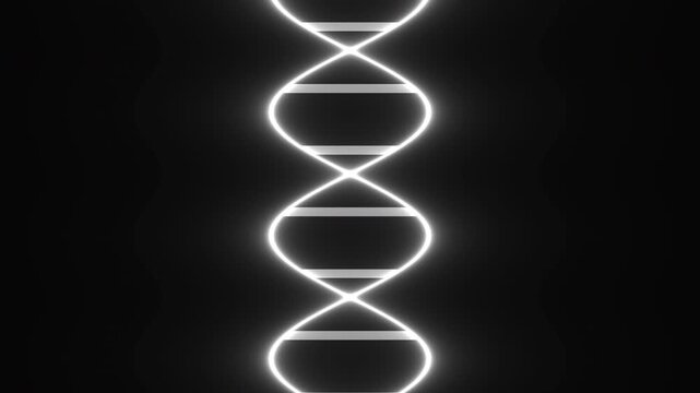 DNA Double Helix Genetic Code Biology Medical Background Abstract Monochrome 4K Video Background