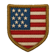 Fototapeta premium PNG Patriotic embroidered badge design.