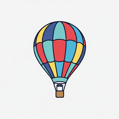Naklejka premium Colorful Hot Air Balloon Illustration.