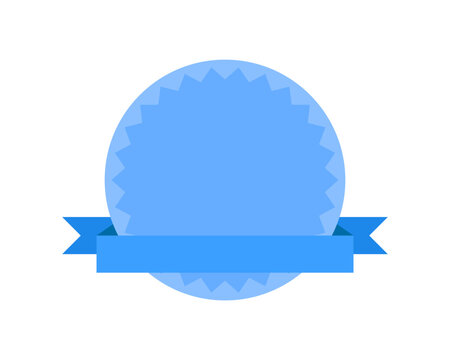 Flat vector illustration of a round sticker with a peeled corner. Minimal design element isolated on white background for labels, badges and web graphics.