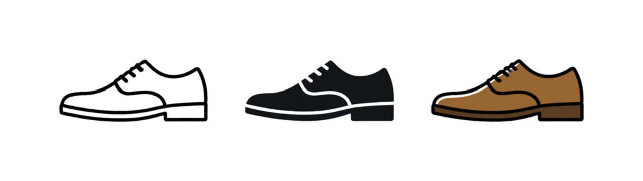 Polished appearance outcome expressed through repeated formal dress shoe symbols placed horizontally, same sole curve and upper