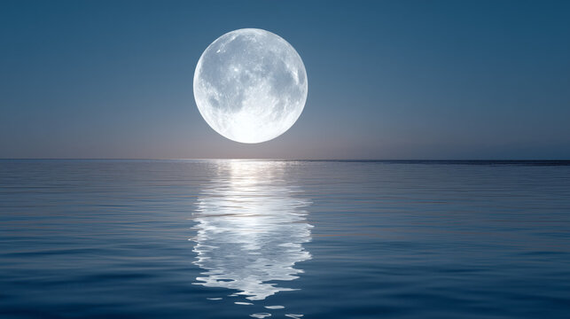 Reflejo de la luna en el agua