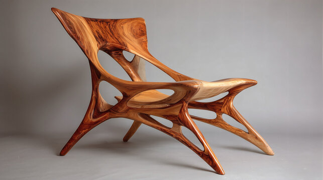 Silla de madera de dise&ntilde;o