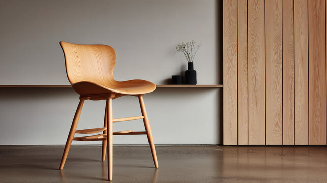 Silla de madera de dise&ntilde;o