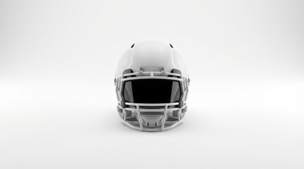 Fototapeta premium Close-Up of White Football Helmet on Clean White Background