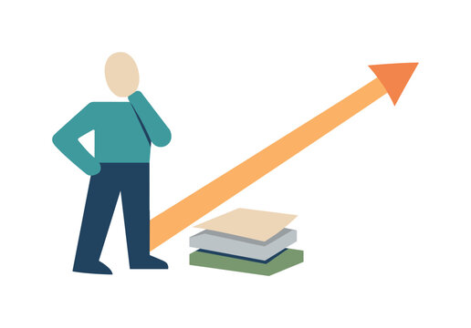 Individual perceiving attention as a directed flow rather than scattered effort, reframing work focus. Stylized editorial