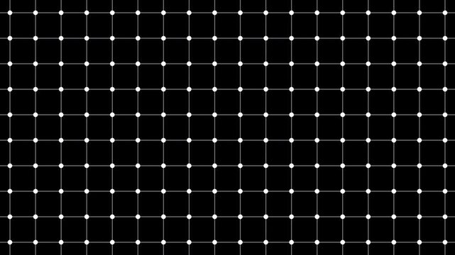 Isotropic Lattice Crystal Atomic Grid Flight Background Abstract Monochrome 4K Video Background