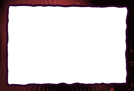 Abstract decorative frame with glowing red and dark textured border surrounding a blank white center. Modern grunge style design with vibrant edge lighting, perfect for posters, banners, presentations