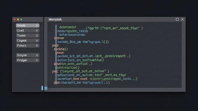 programmer coding on laptop with javascript code in dark modern workspace