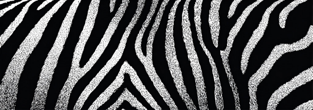 Zebra Pattern Close-up Black And White For Wildlife Backgrounds