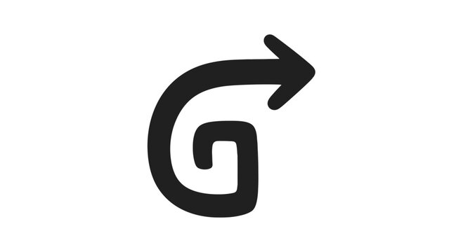 Black Arrow Logo Design Element.