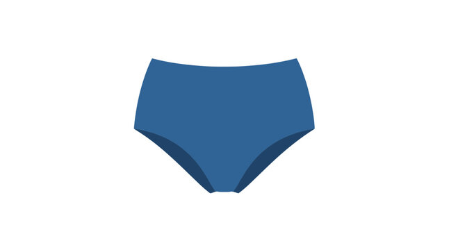 Blue Womens Swimwear Briefs on White.