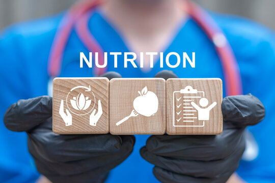 Concept of healthy nutrition concept. Health care diet. Medical nutritional innovation.