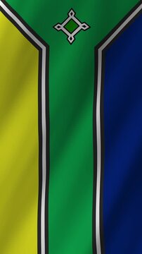 Vertical Amapa Flag 4K Brazil State Pride Animation Flag Amapa Symbol