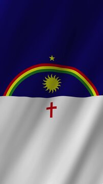 Vertical Pernambuco Flag 4K Brazil State Pride Animation Flag Pernambuco