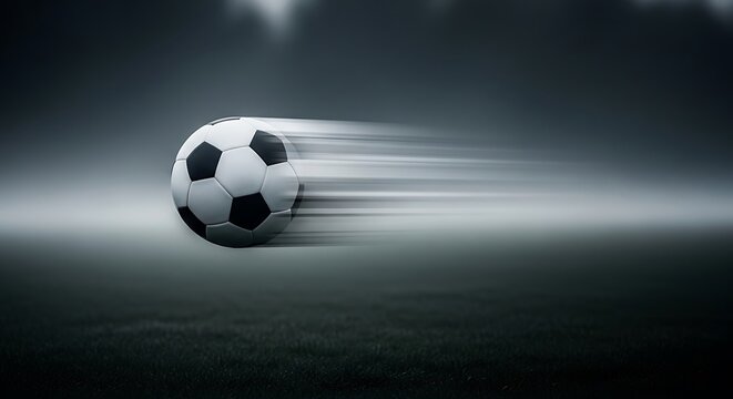 Video Mockup A soccer ball in motion, representing the fast-paced game.