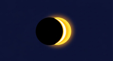 Partial Solar Eclipse With Glowing Corona. © Agos