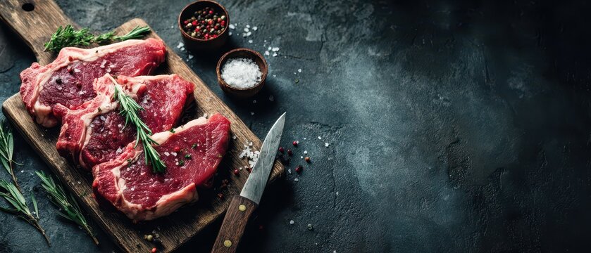 Juicy steaks seasoned and ready for grilling magic