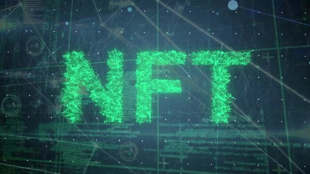 Animation of network of connections over sky