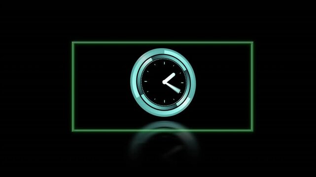 Animation of clock moving over frame