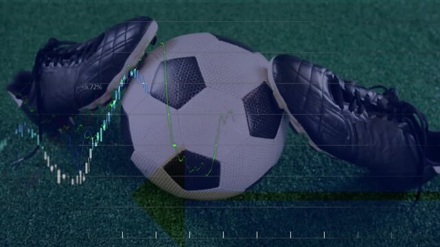 Animation of data processing over football