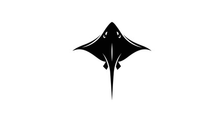 Fototapeta premium Black Manta Ray Swimming Underwater 1.