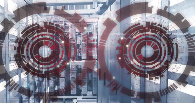 Animation of scopes with data processing over computer servers