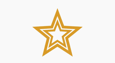 Obraz premium A beautiful golden star on white background