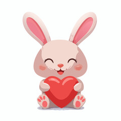 Obraz premium Kawaii-Stil - Niiedlicher Hase 