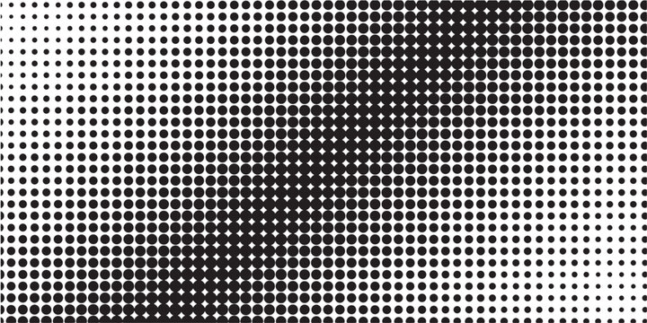 Abstract Halftone Dot Pattern with Gradient Effect.
