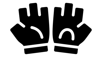 Fototapeta premium Fingerless gloves icon representing flexibility and grip for manual tasks