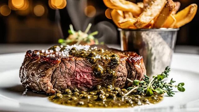 Steak Frites French Fine Dining Advertisement