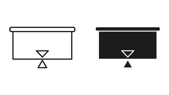 Black and white icons of bathroom or kitchen sink drains
