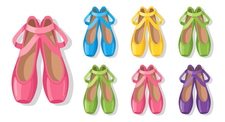 Collection of Colorful Ballet Slippers for Dance and Performance © Ahmad