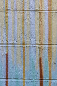 City wall with soft paint drips