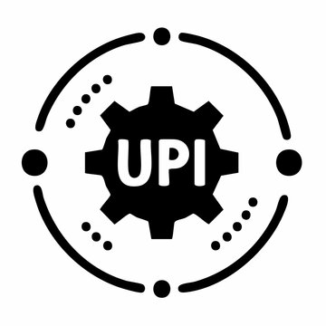 Unified Payments Interface Gear Icon Concept for Digital Financial Transactions