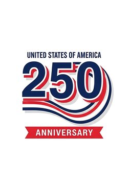 United States of America 250th anniversary celebration logo design element