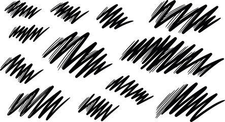Naklejka premium A creative black scribble pattern on a clean white background for design use