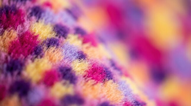 Macro Abstract Fuzzy Colorful Leopard Pattern, Vibrant Artistic Texture with Soft Blurred Details