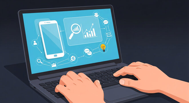 Interface mobile avec analyse de donn&eacute;es