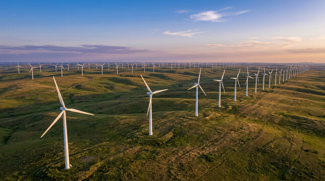 &Eacute;oliennes dans un paysage naturel