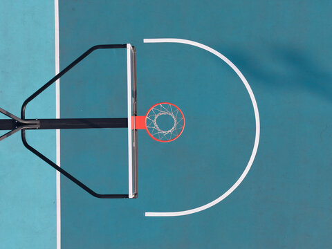 Basketball courts in modern city