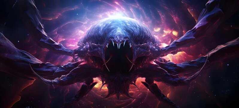 Astral vision scorpion monster meets cosmos ,generative AI